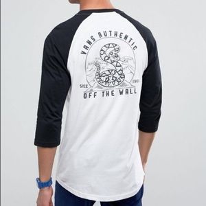 Vans Snake Raglan Long Sleeve Tee - Size Large